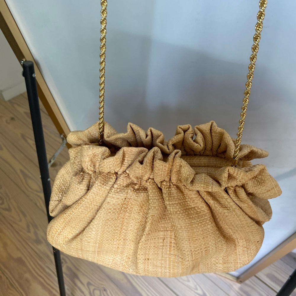 Loeffler Randall Willa Mini Cinch Clutch / Natural Cream Crossbody Bag - Picture 10 of 12